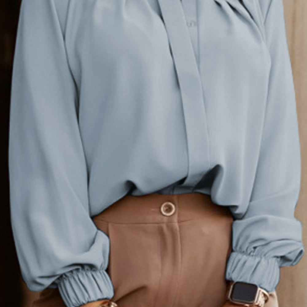 
                      
                        Button Up Round Neck Long Sleeve Shirt
                      
                    