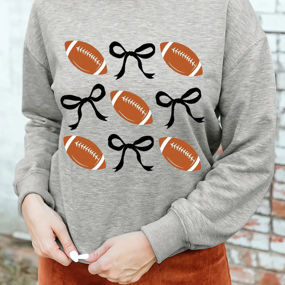 
                      
                        Football Round Neck Long Sleeve Sweatshirt
                      
                    