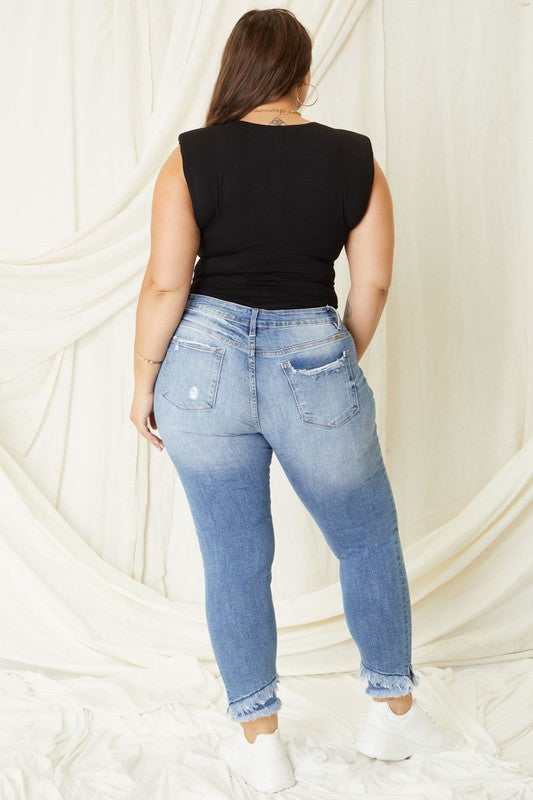 
                      
                        Plus Mid Rise Ankle Skinny Jeans
                      
                    