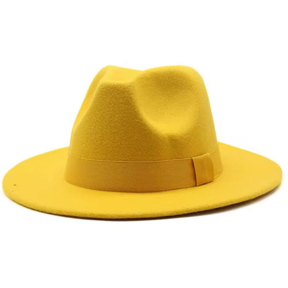 
                      
                        Women Classic Year Round Fedora Hat With Belt (Yellow)
                      
                    