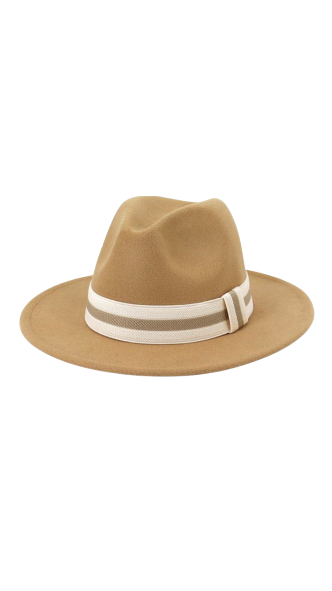 casual-fedora-hats-with-striped-stretch-belt-camel-ships-dec-6