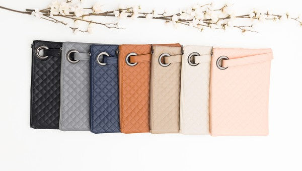 
                      
                        Quilted Wristlet Clutch
                      
                    