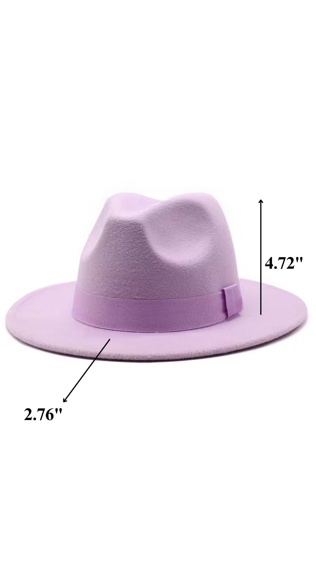 Women Classic Year Round Fedora Hat With Belt (Light Purple)