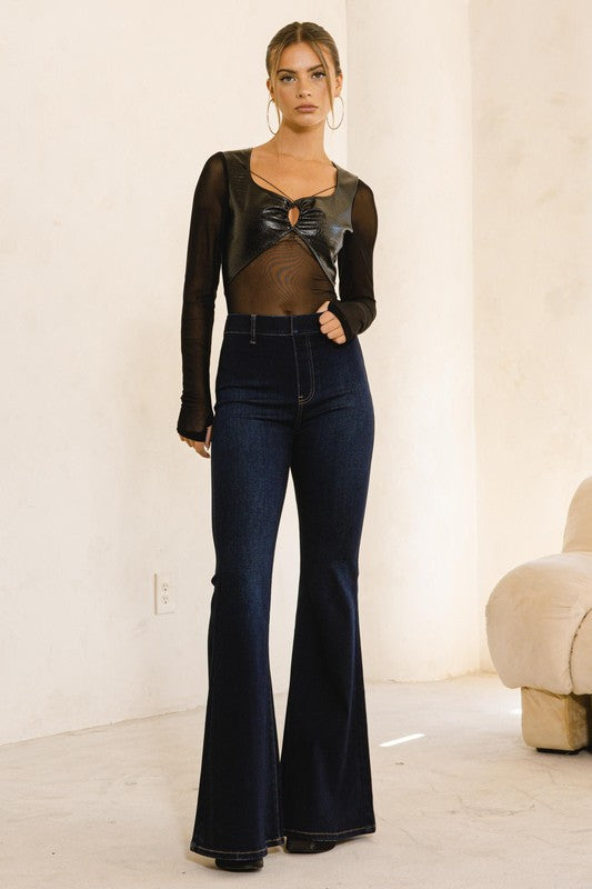 High-Waisted Flare Jean