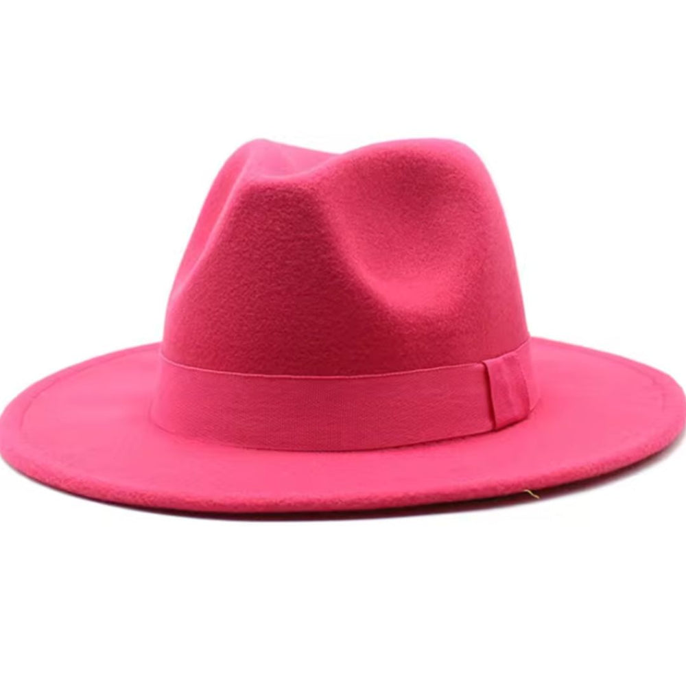 
                      
                        Women Classic Year Round Fedora Hat With Belt (Fuchsia)
                      
                    