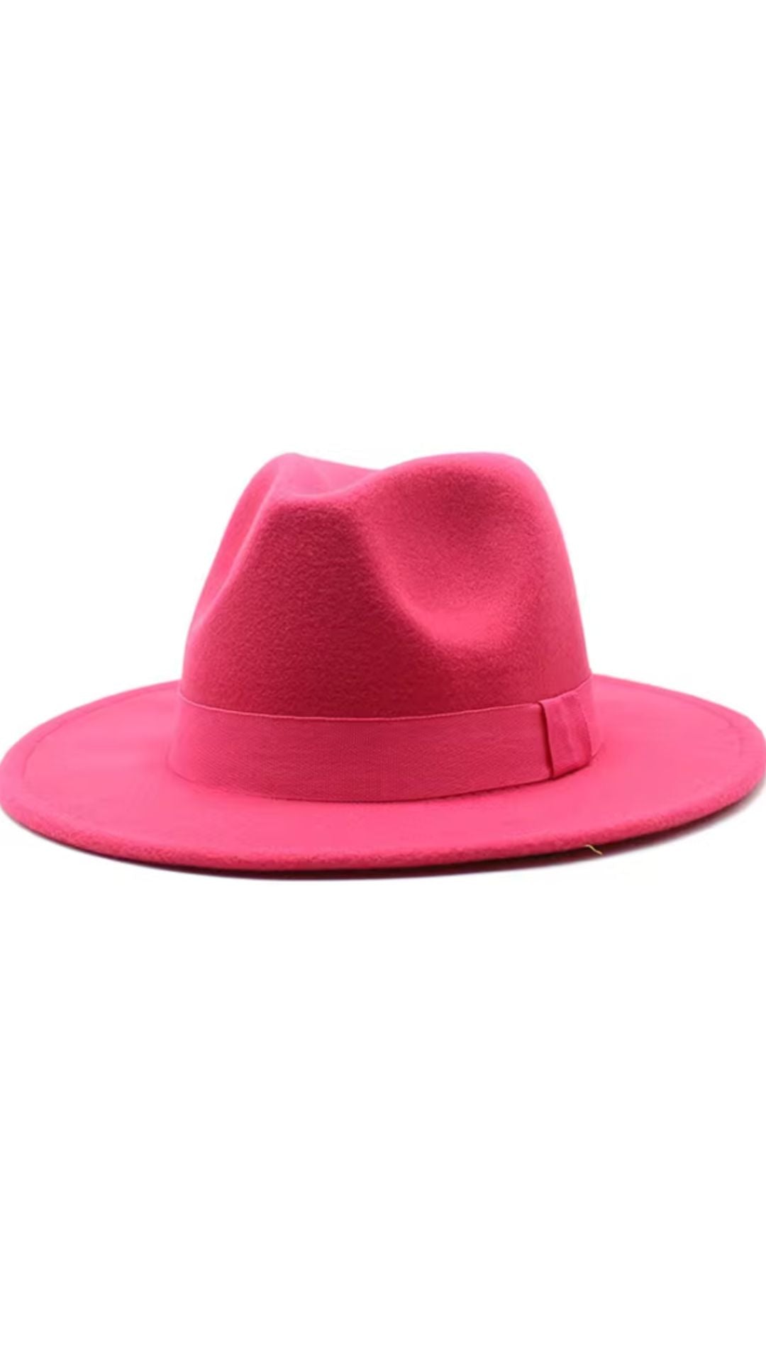 Women Classic Year Round Fedora Hat With Belt (Fuchsia)