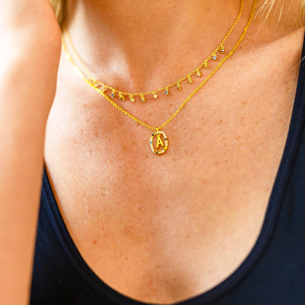 Mi Amor Gold Dipped Initial Necklace