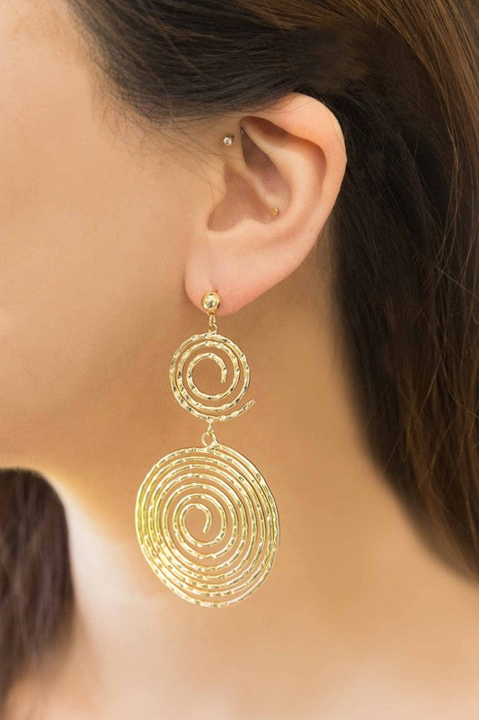 Navi Swirl Drop Earrings