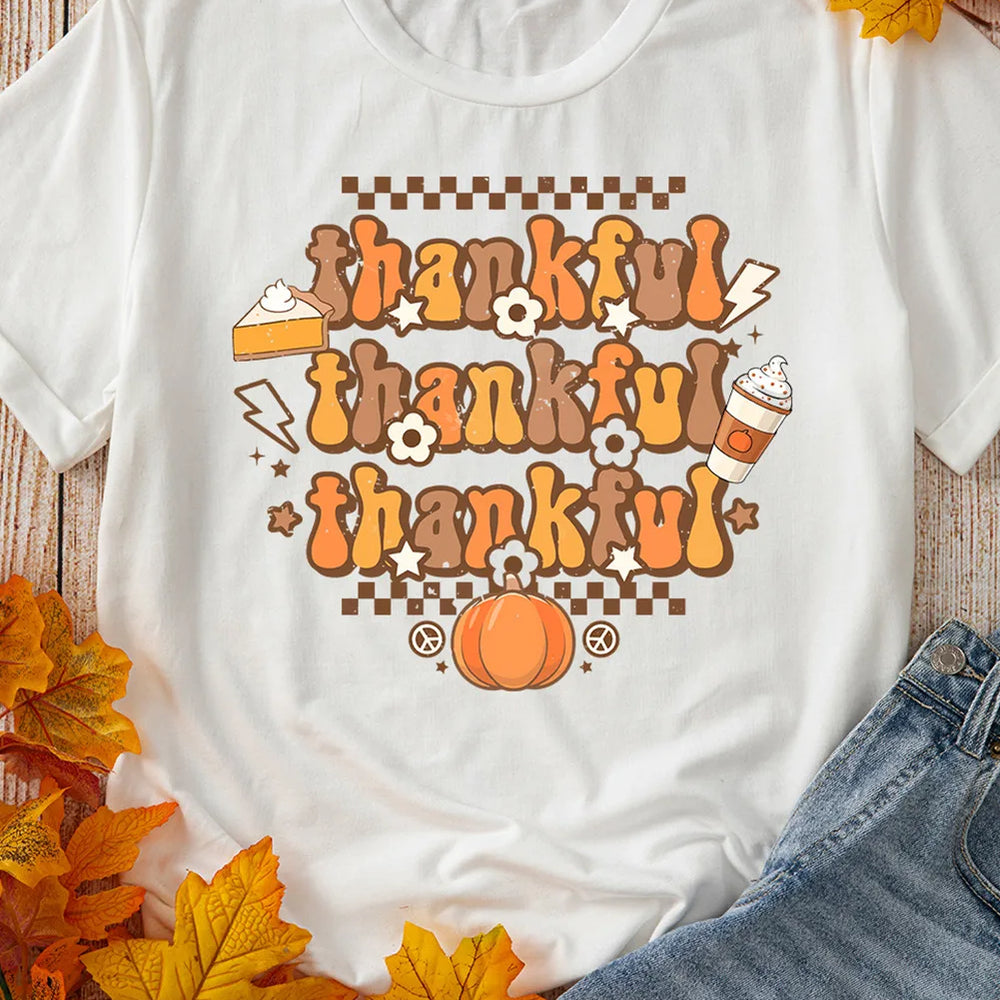 
                      
                        THANKFUL Round Neck Short Sleeve T-Shirt
                      
                    