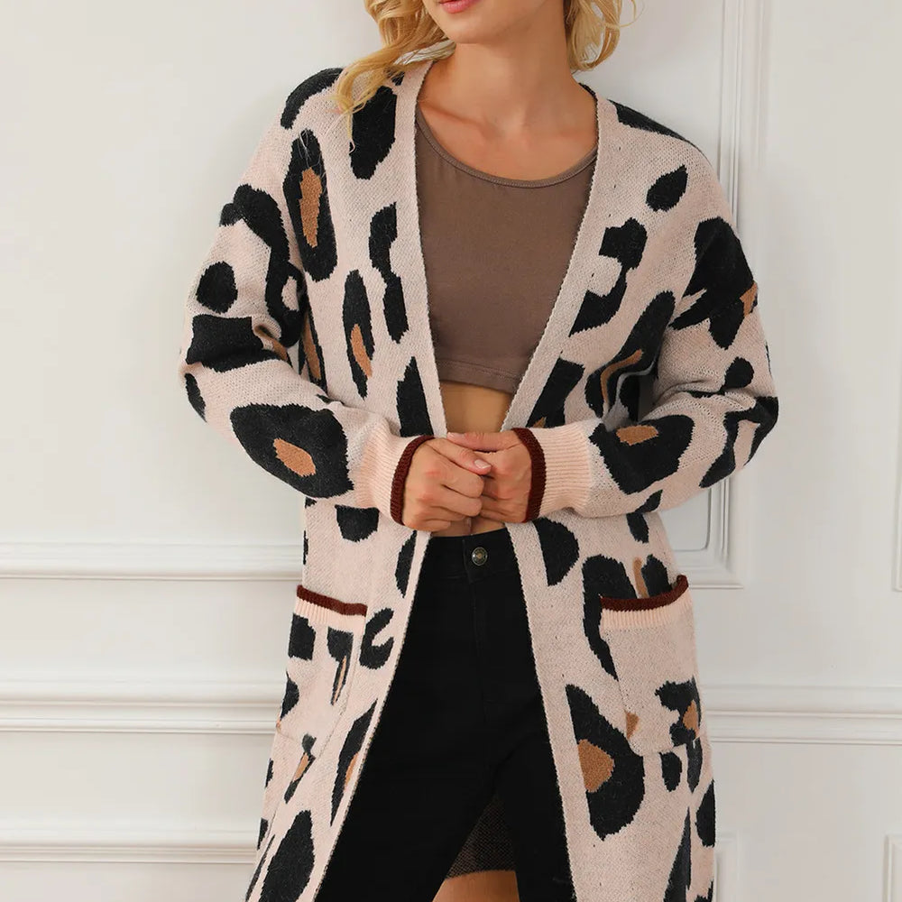 
                      
                        Leopard Open Front Long Sleeve Cardigan
                      
                    