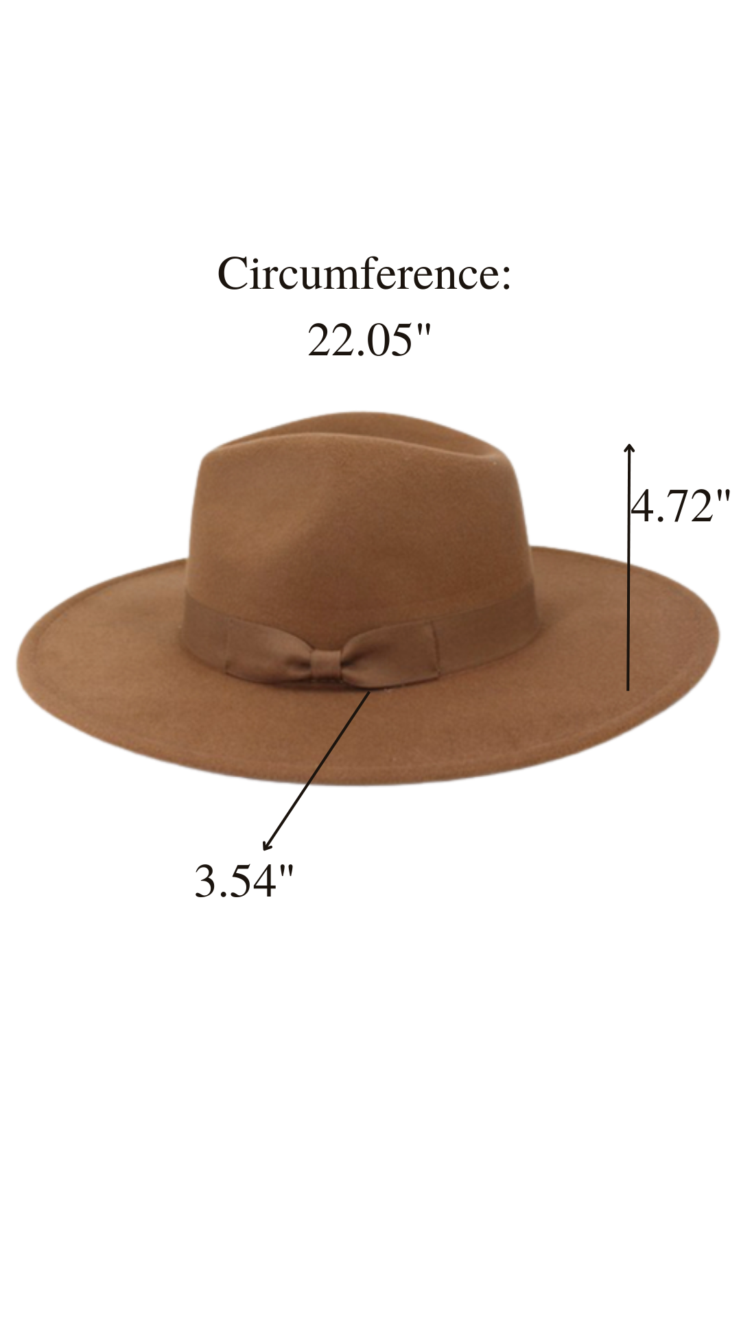 Wide Brim Fedora Hats With Bow Belt | Dark Khaki