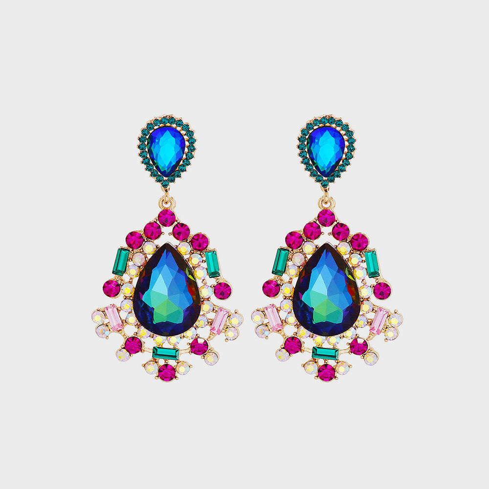 
                      
                        Teardrop Shape Rhinestone Alloy Dangle Earrings
                      
                    