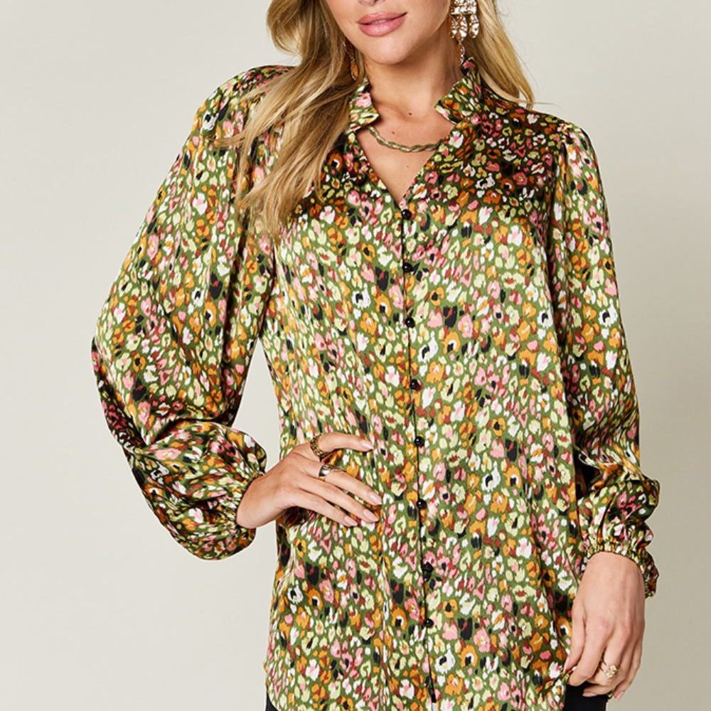 
                      
                        Double Take Full Size Printed Long Sleeve Blouse
                      
                    