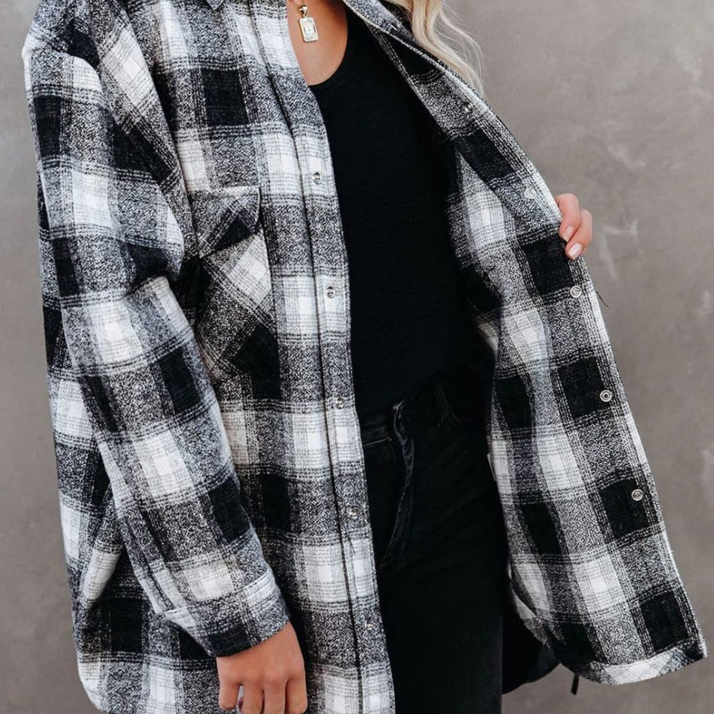 
                      
                        Full Size Plaid Collared Neck Long Sleeve Shirt
                      
                    