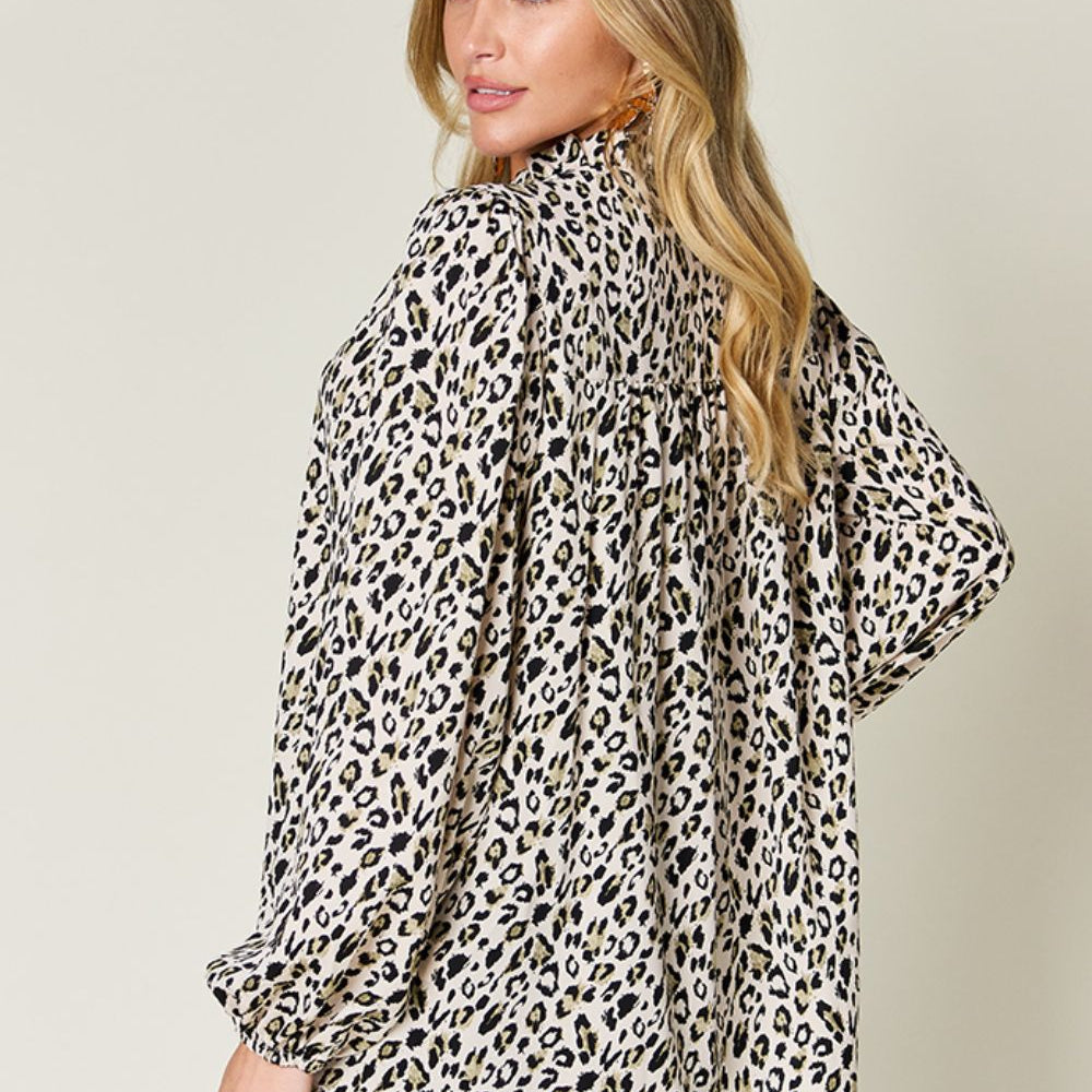 
                      
                        Double Take Full Size Leopard Long Sleeve Blouse
                      
                    