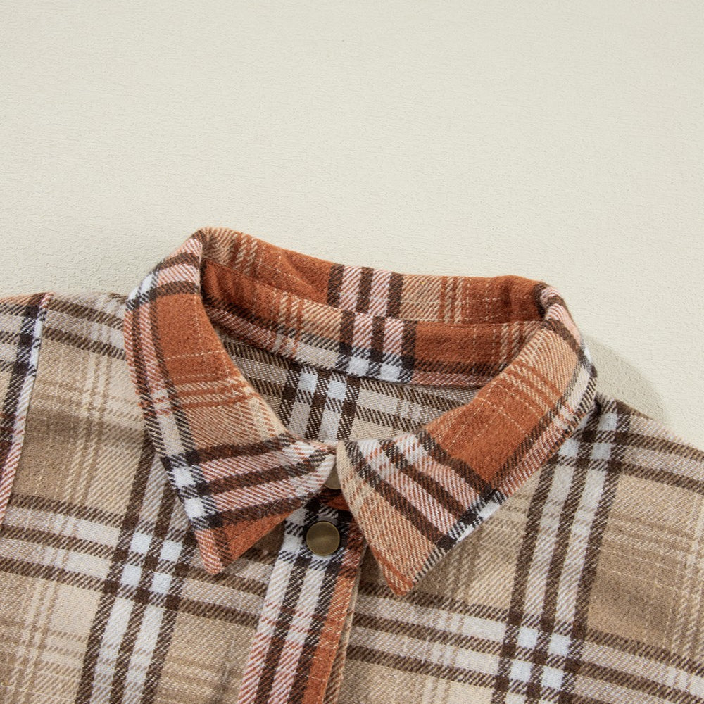 
                      
                        Plaid Snap Down Dropped Shoulder Shacket
                      
                    