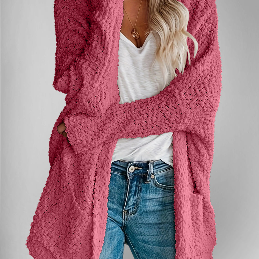 
                      
                        Double Take Pocketed Open Front Long Sleeve Cardigan
                      
                    