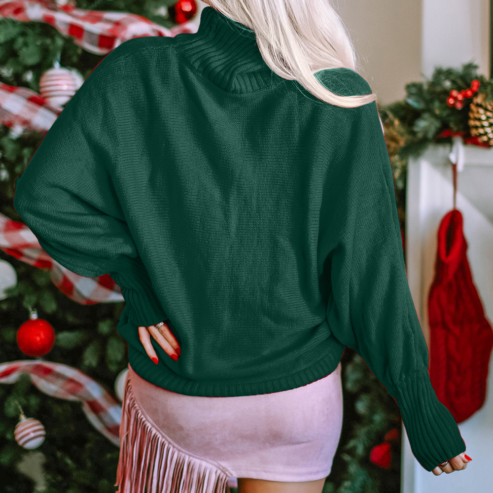 
                      
                        Double Take Full Size Merry Christmas Turtleneck Long Sleeve Sweater
                      
                    