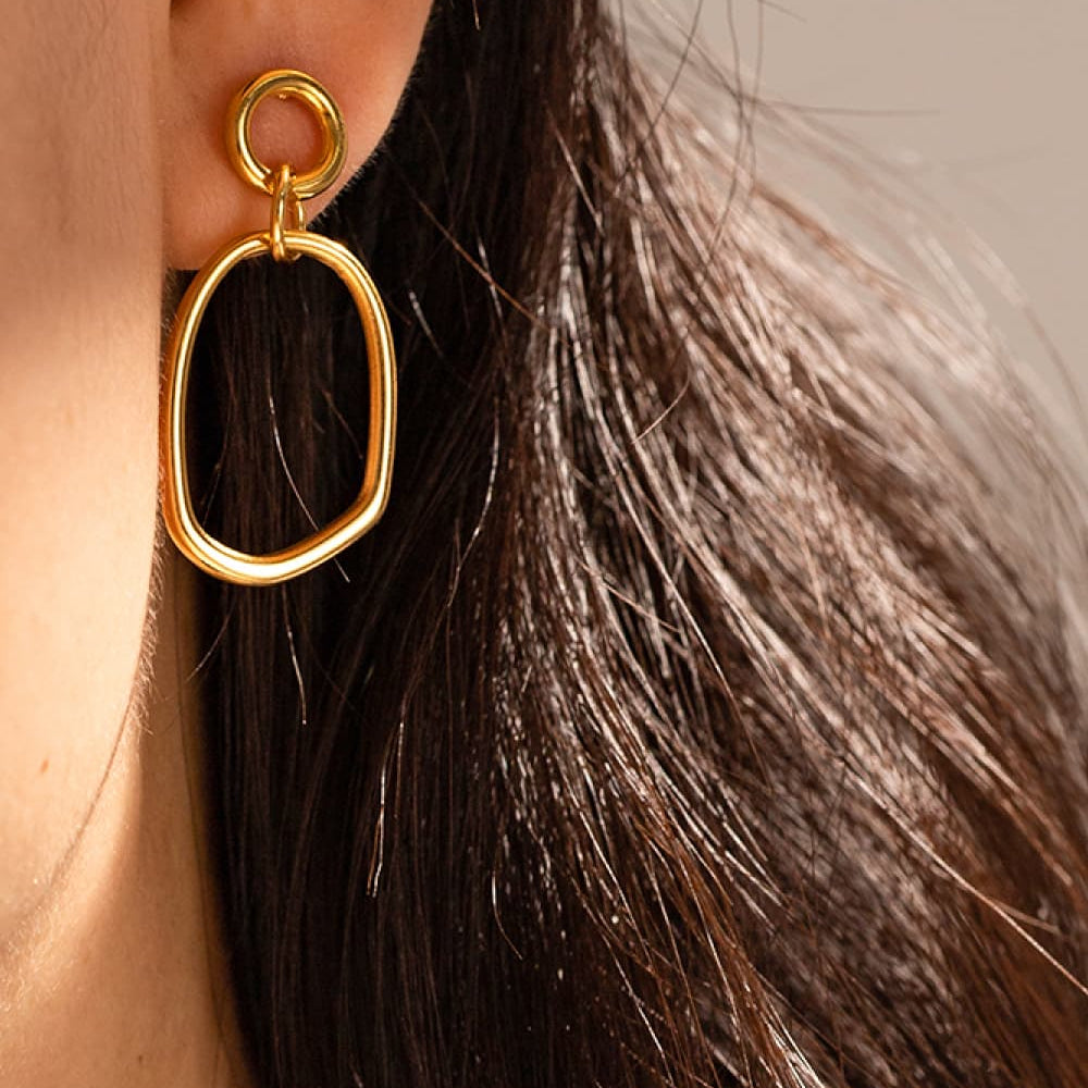 
                      
                        18K Gold-Plated Dangle Earrings
                      
                    