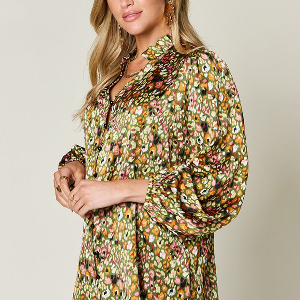 
                      
                        Double Take Full Size Printed Long Sleeve Blouse
                      
                    