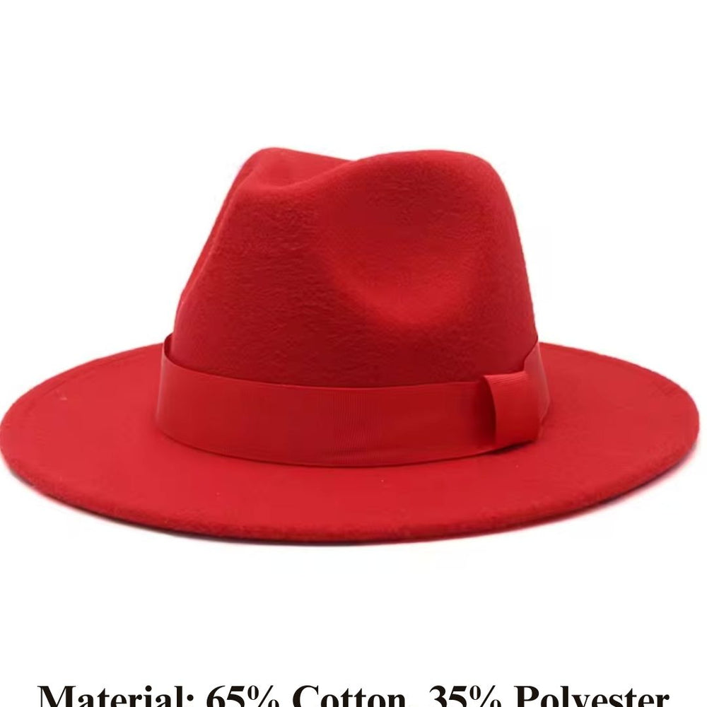 
                      
                        Women Classic Year Round Fedora Hat With Belt (Red)
                      
                    