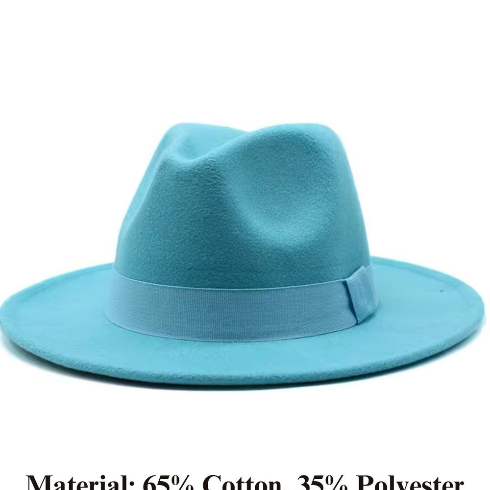 
                      
                        Women Classic Year Round Fedora Hat With Belt (Lake Blue)
                      
                    