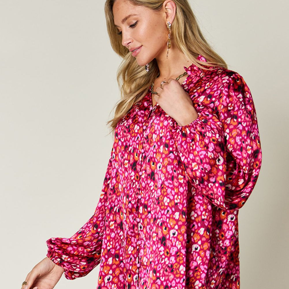 
                      
                        Double Take Full Size Printed Long Sleeve Blouse
                      
                    