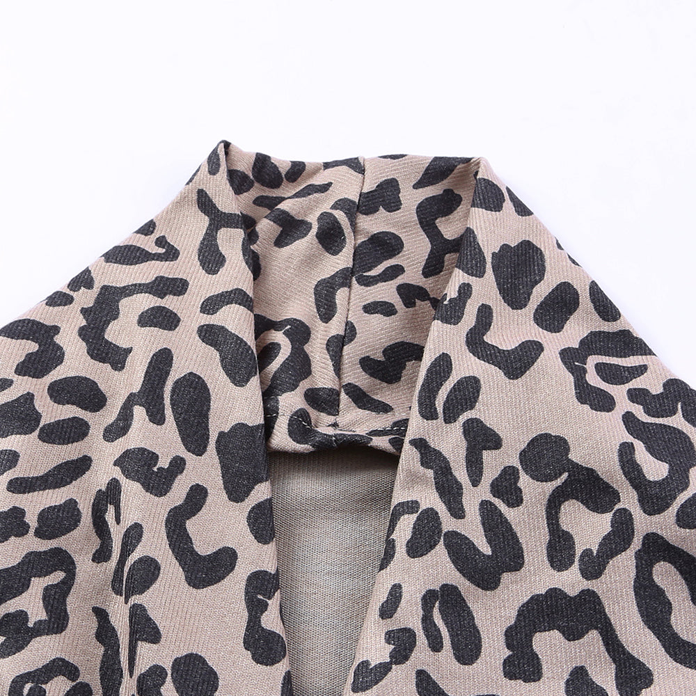 
                      
                        Leopard Open Front Long Sleeve Cover-Up
                      
                    