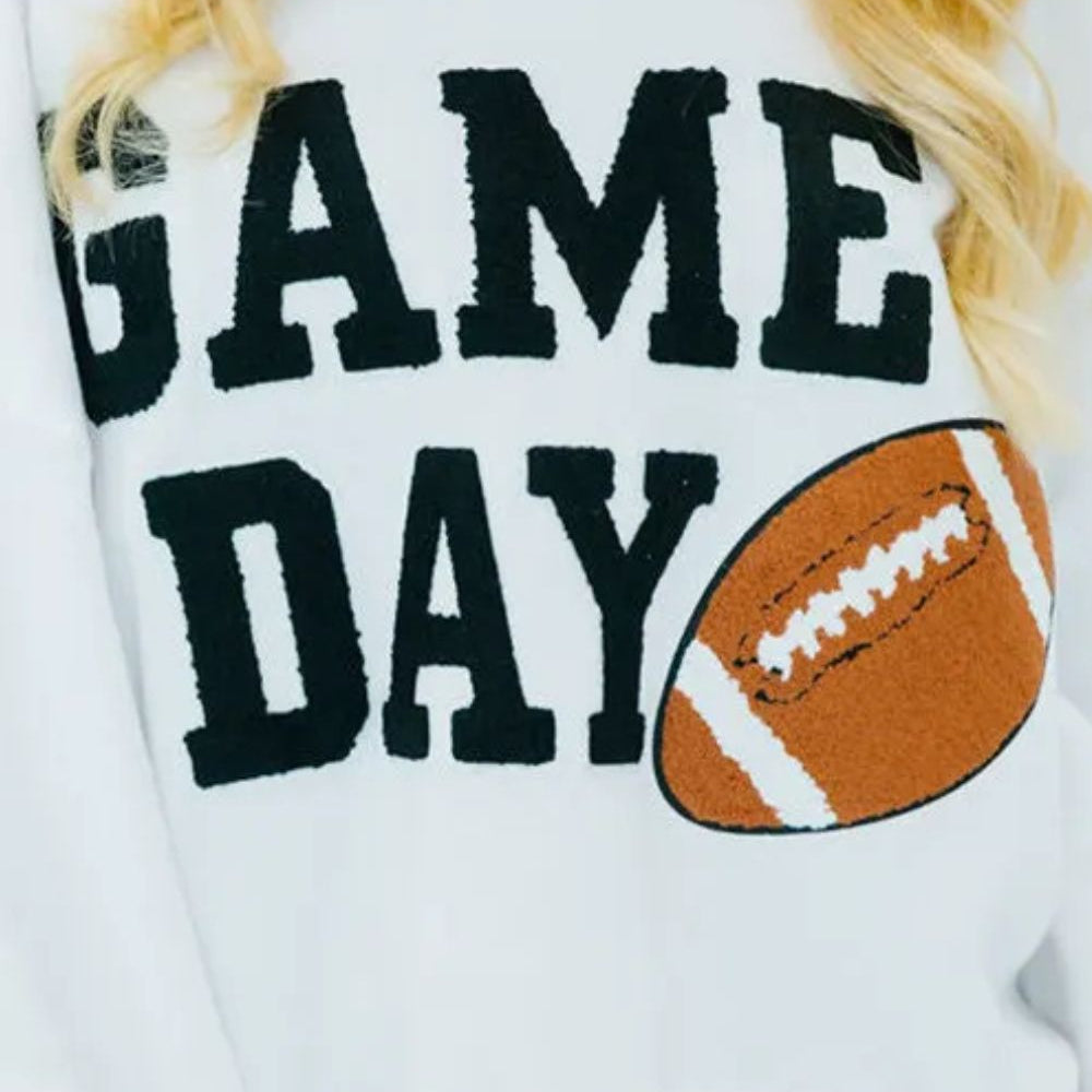 
                      
                        GAME DAY Round Neck Long Sleeve Sweatshirt
                      
                    