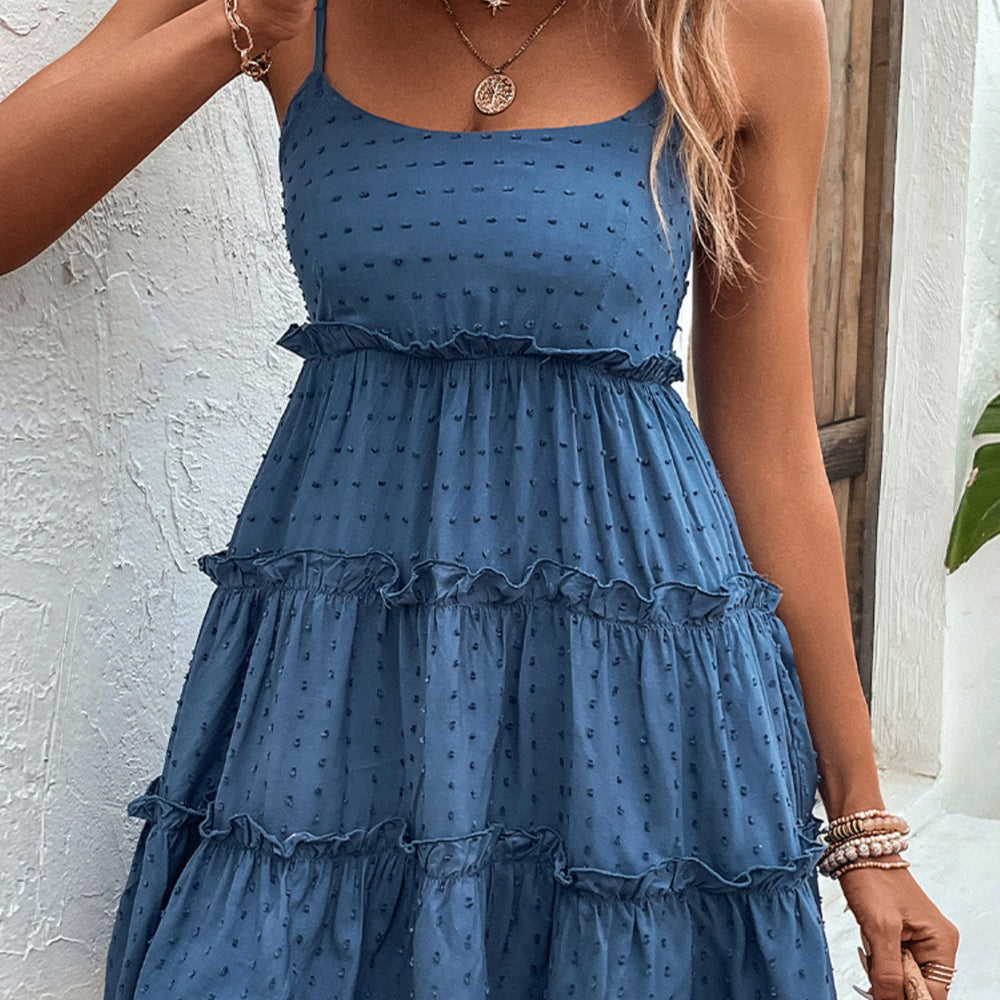 
                      
                        Frill Spaghetti Strap Tiered Dress
                      
                    