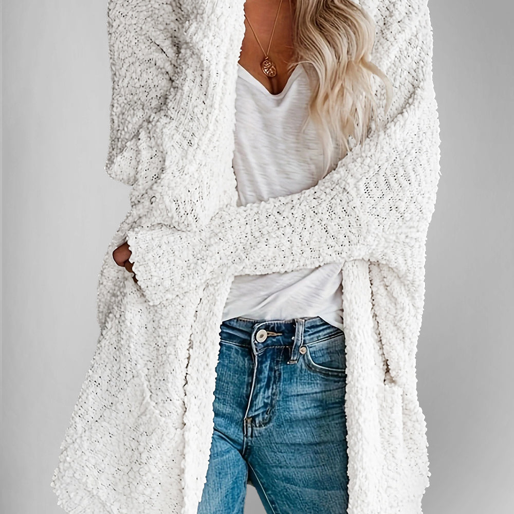 
                      
                        Double Take Pocketed Open Front Long Sleeve Cardigan
                      
                    