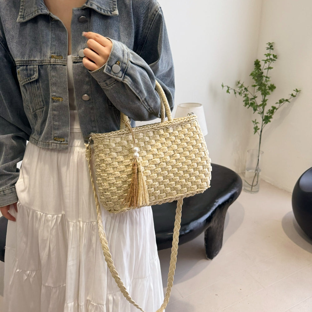 
                      
                        Braided Strap Paper Weave Shoulder Bag
                      
                    