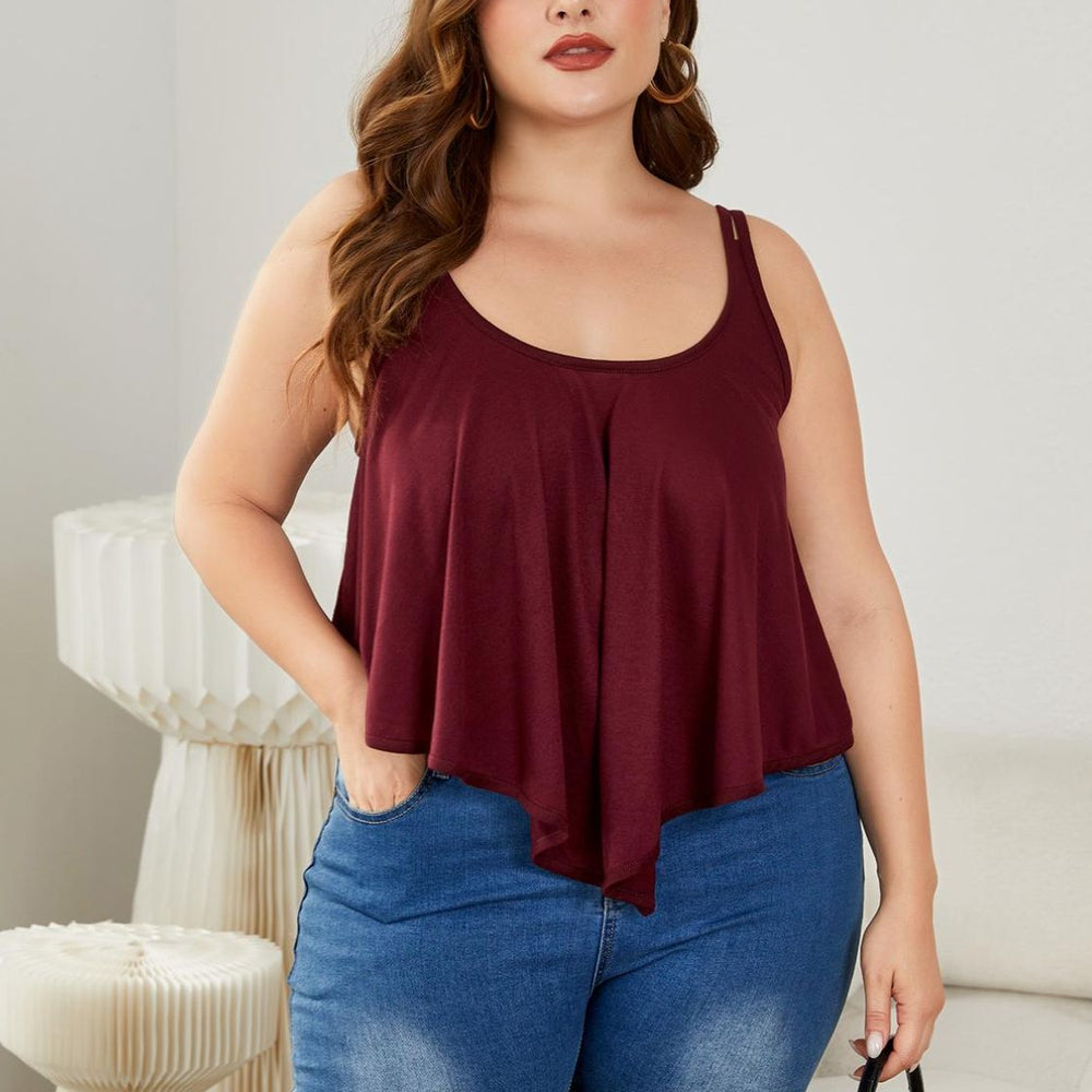 Plus Size Double-Strap Scoop Neck Cami