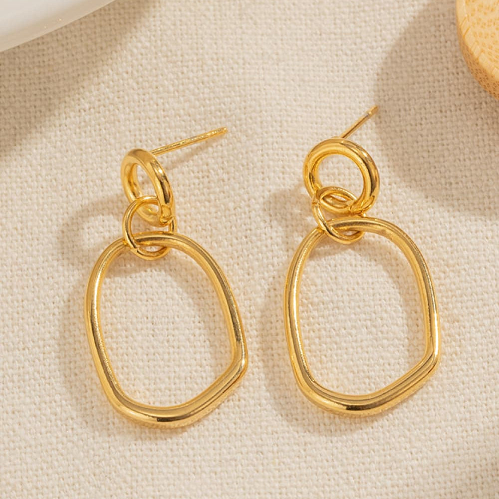 
                      
                        18K Gold-Plated Dangle Earrings
                      
                    