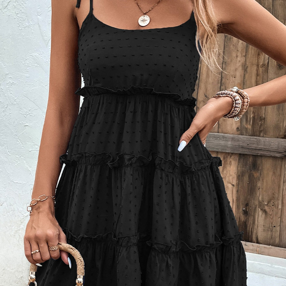 
                      
                        Frill Spaghetti Strap Tiered Dress
                      
                    