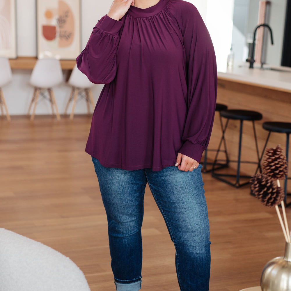 
                      
                        Closing Time Mock Neck Blouse
                      
                    