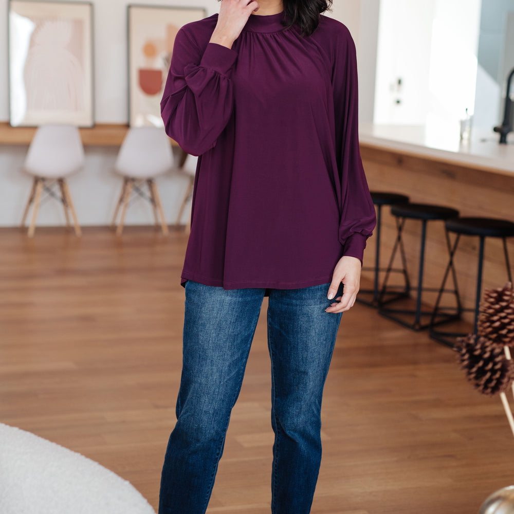 
                      
                        Closing Time Mock Neck Blouse
                      
                    