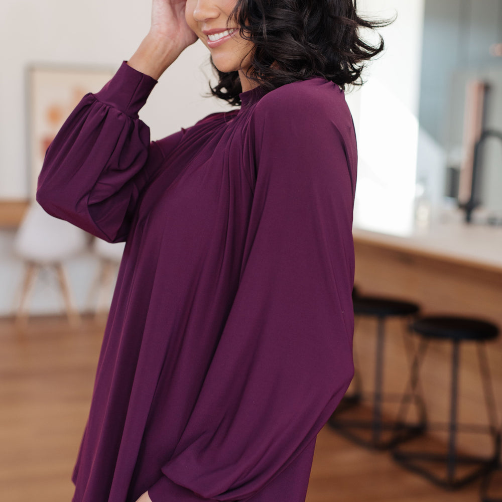 
                      
                        Closing Time Mock Neck Blouse
                      
                    