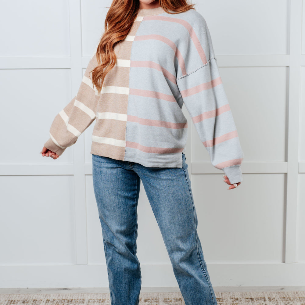 
                      
                        Exceptional Thought Striped Patchwork Sweater
                      
                    