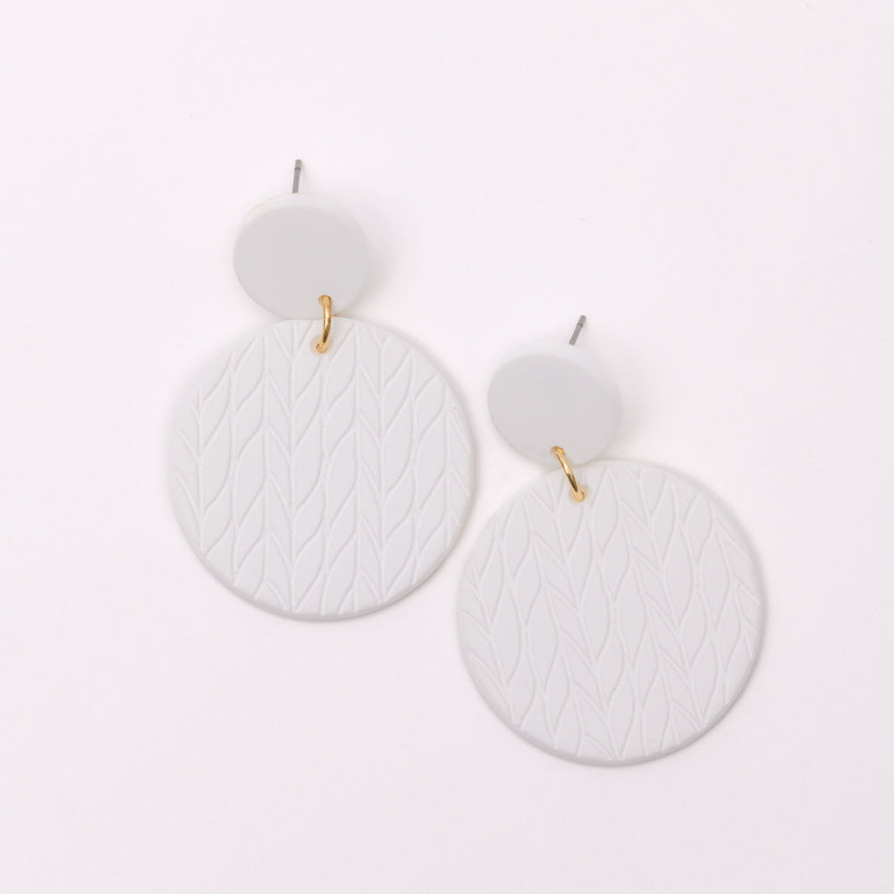 Falling Petals Earrings in Cream