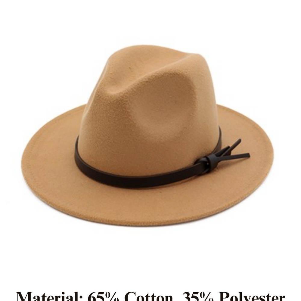 
                      
                        Casual Fedora Hats With Thin Belt | Camel
                      
                    