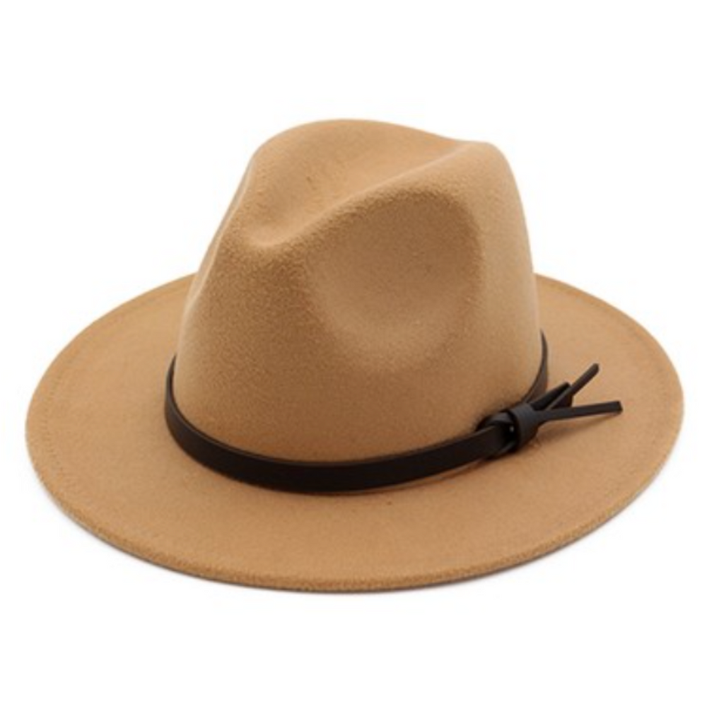 
                      
                        Casual Fedora Hats With Thin Belt | Camel
                      
                    