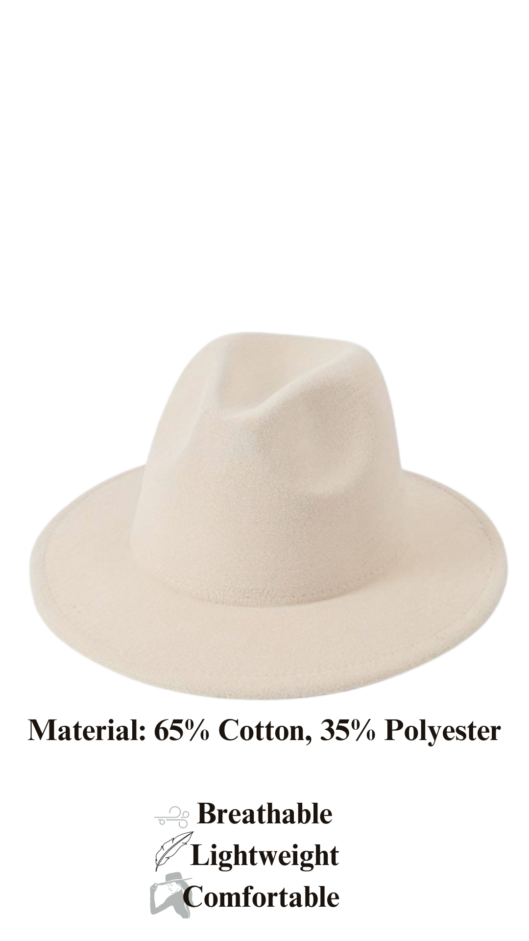 Casual Fedora Hats With Thin Belt | Off White