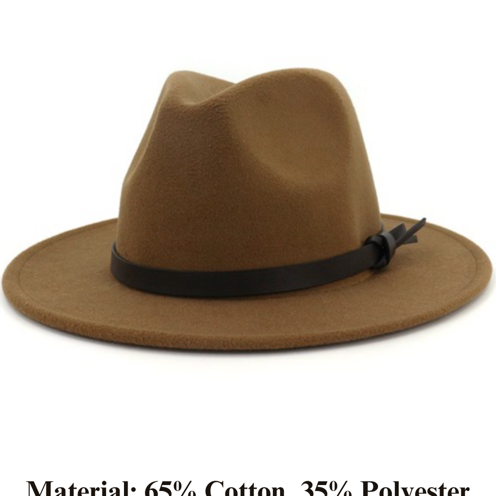 
                      
                        Casual Fedora Hats With Thin Belt | Khaki
                      
                    