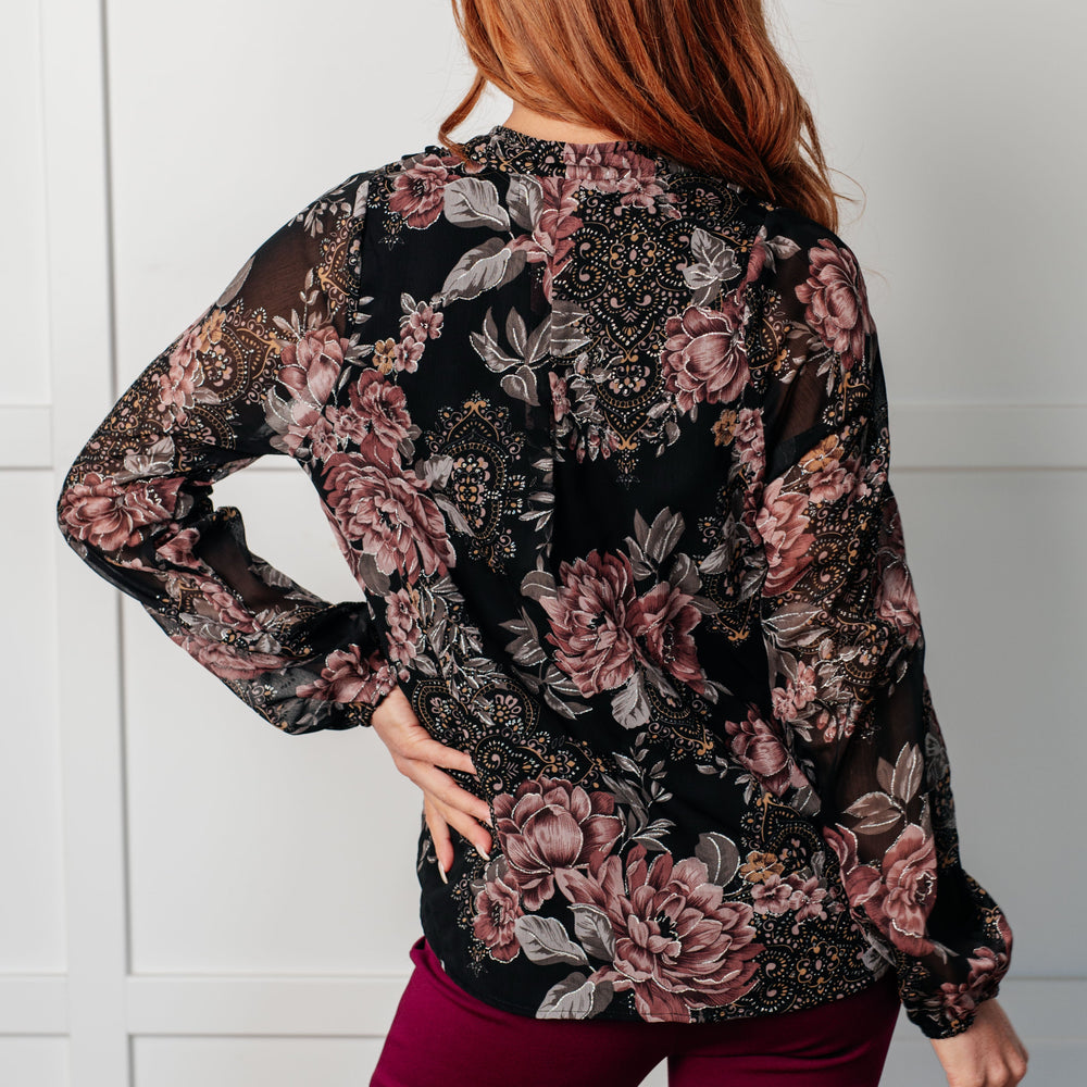 
                      
                        I Wish We Had it All Surplice Floral Blouse
                      
                    