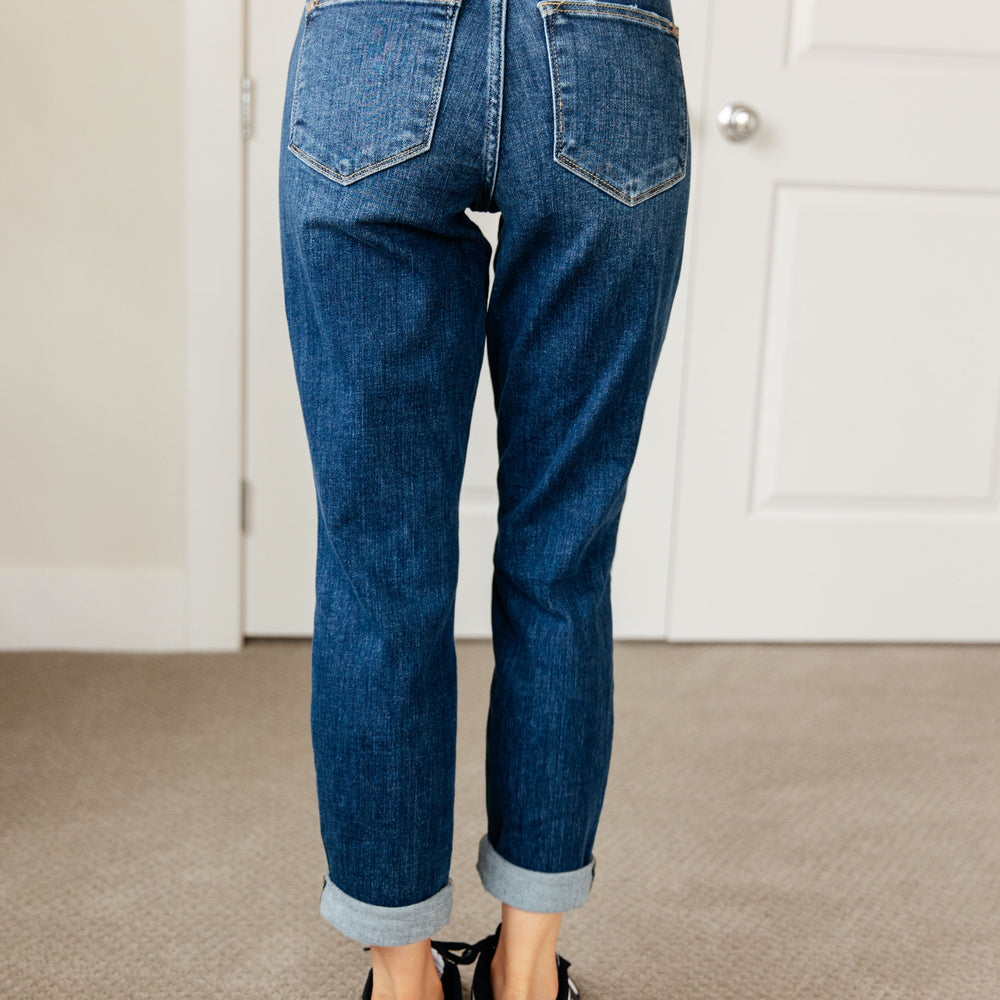 
                      
                        London Midrise Cuffed Boyfriend Jeans
                      
                    