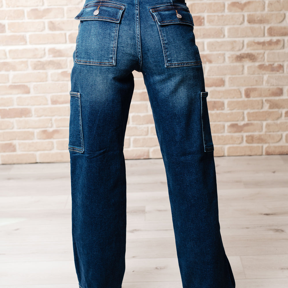 
                      
                        Leila High Rise Cargo Straight Jeans
                      
                    