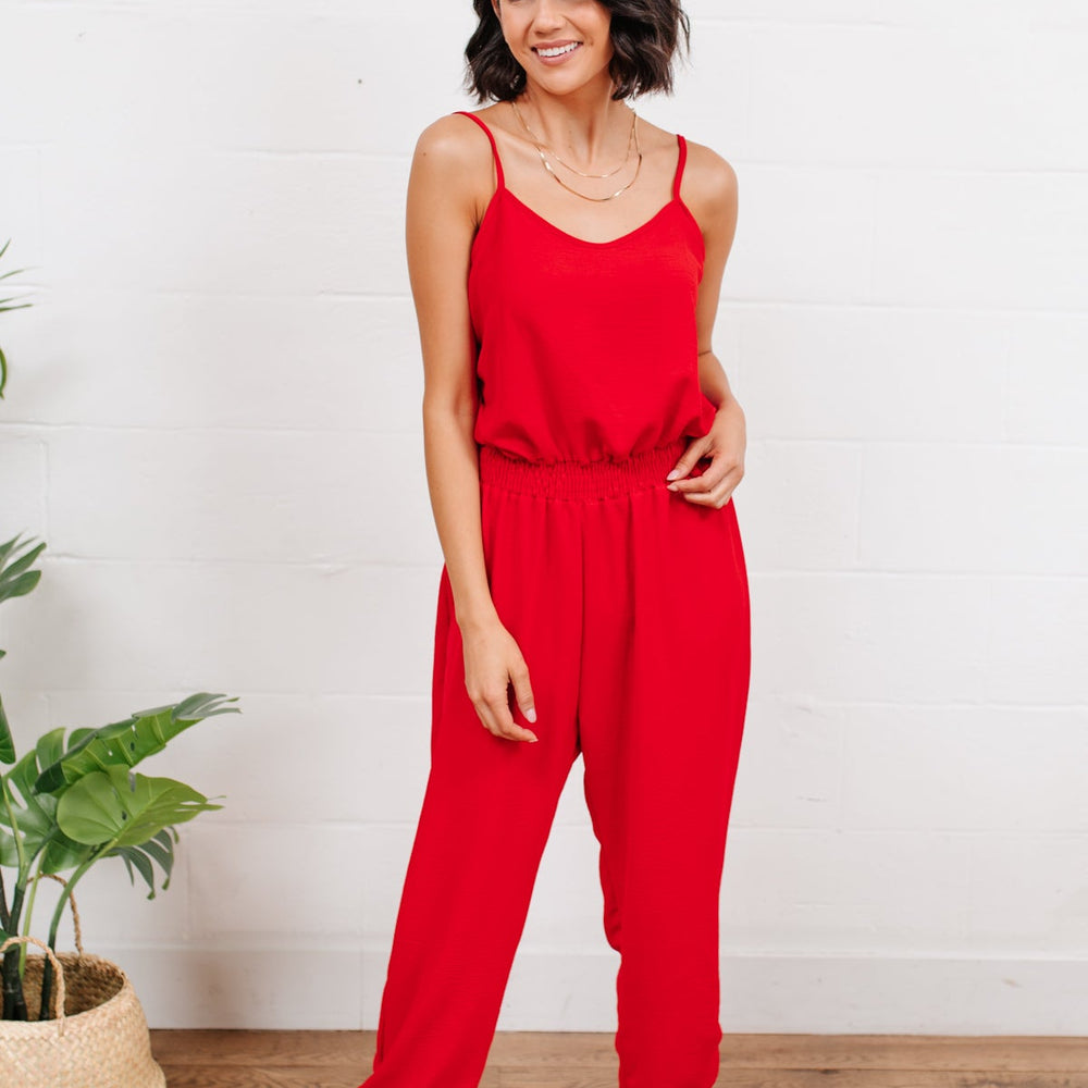 
                      
                        Livin' The Dream Jumpsuit in Red
                      
                    