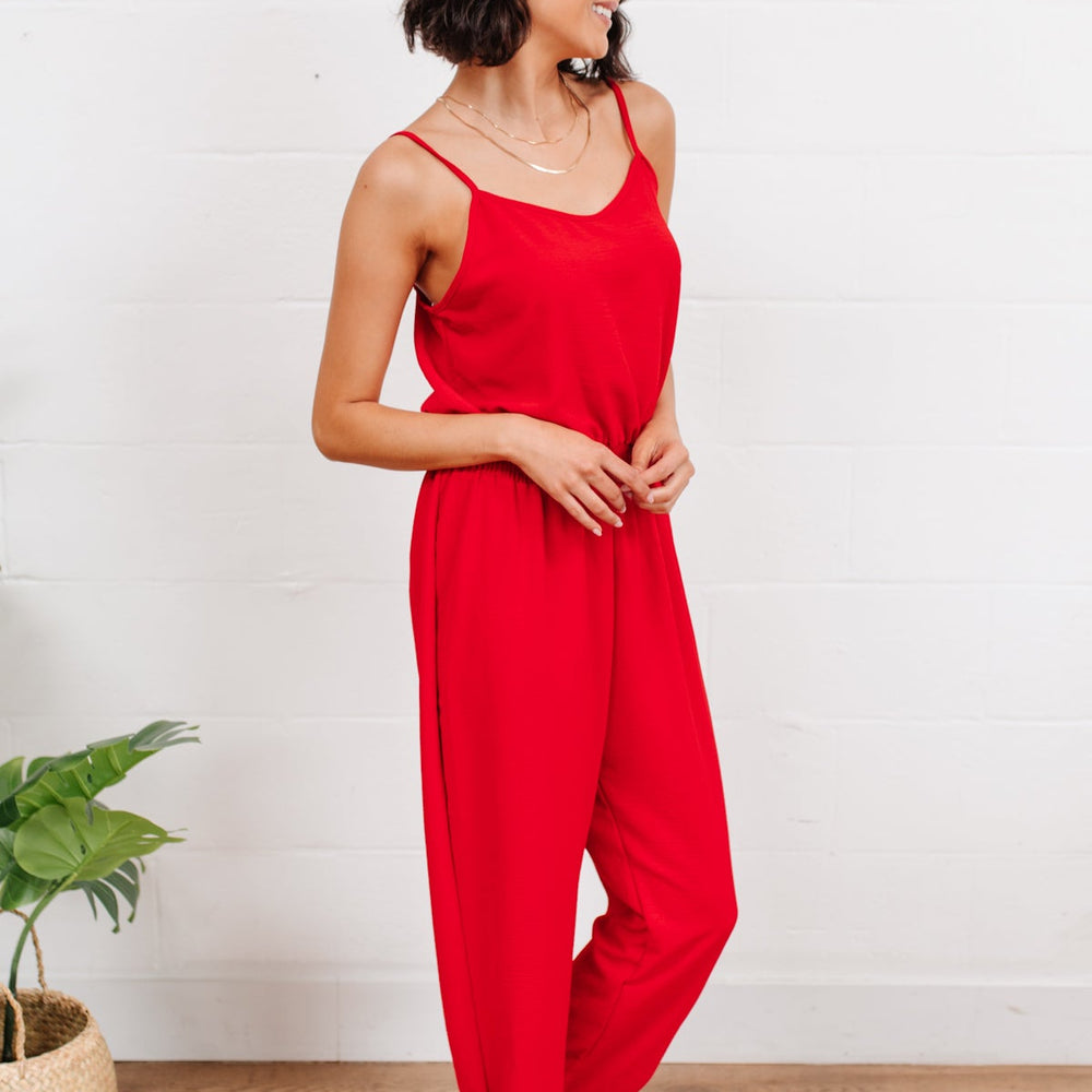 
                      
                        Livin' The Dream Jumpsuit in Red
                      
                    