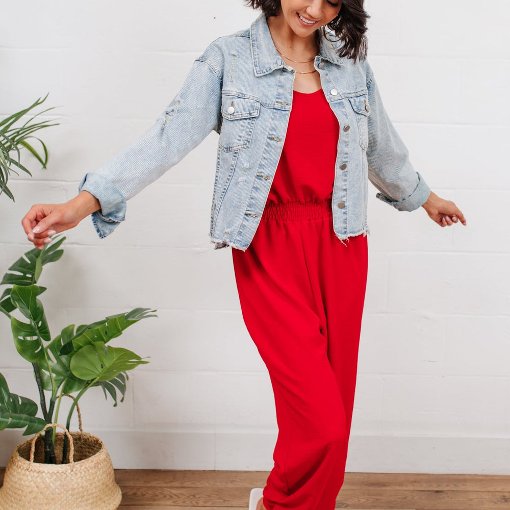 
                      
                        Livin' The Dream Jumpsuit in Red
                      
                    